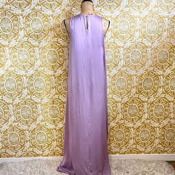 STARK X Stunning Sleeveless Satin Tulip Maxi Dress in Lavender Purple size XS - Picture 9 of 13
